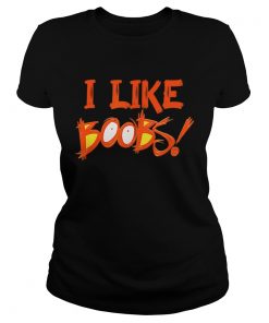 I Like Boobs Halloween Orange Eyes Boobs Sexy Naughty  Classic Ladies