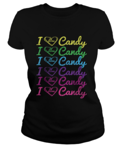 I Love Candy Halloween Costume Funny Heart  Classic Ladies