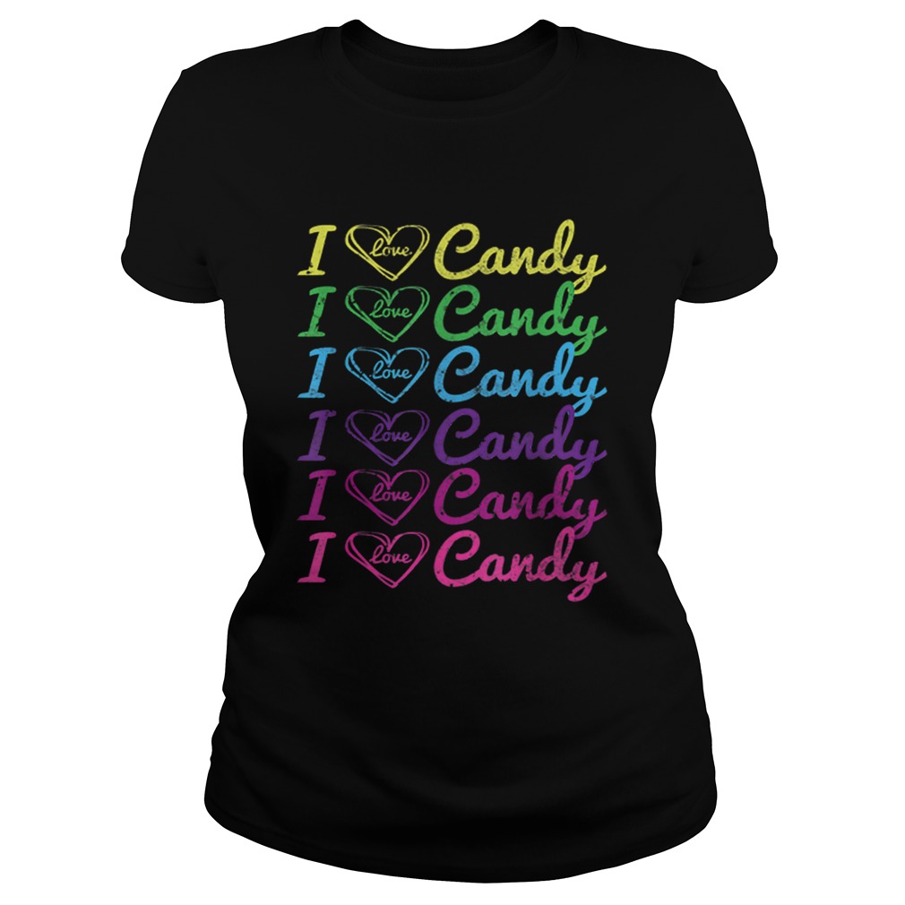 I Love Candy Halloween Costume Funny Heart Classic Ladies