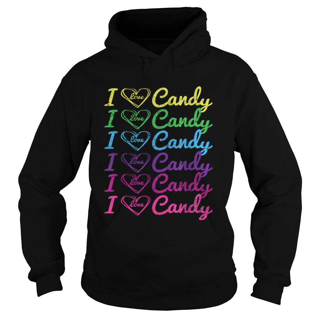 I Love Candy Halloween Costume Funny Heart Hoodie