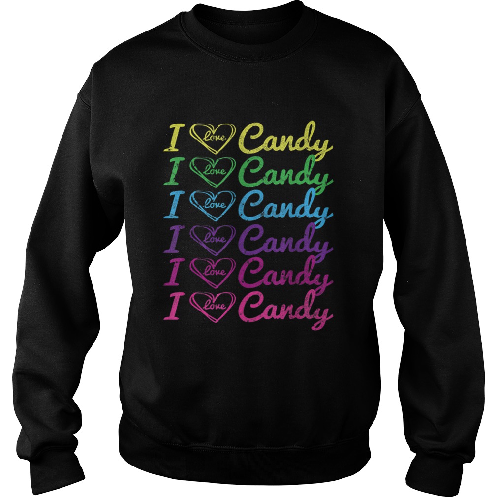 I Love Candy Halloween Costume Funny Heart Sweatshirt