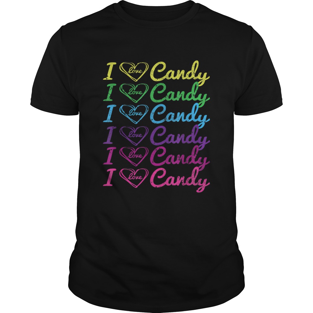 I Love Candy Halloween Costume Funny Heart shirt