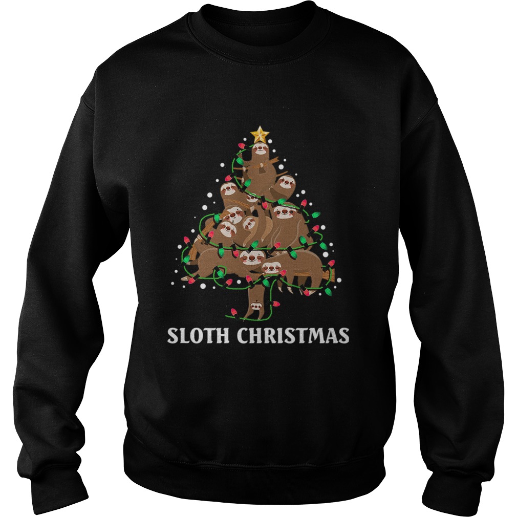 I Love Sloth Christmas Tree Merry Slothmas TShirt Sweatshirt