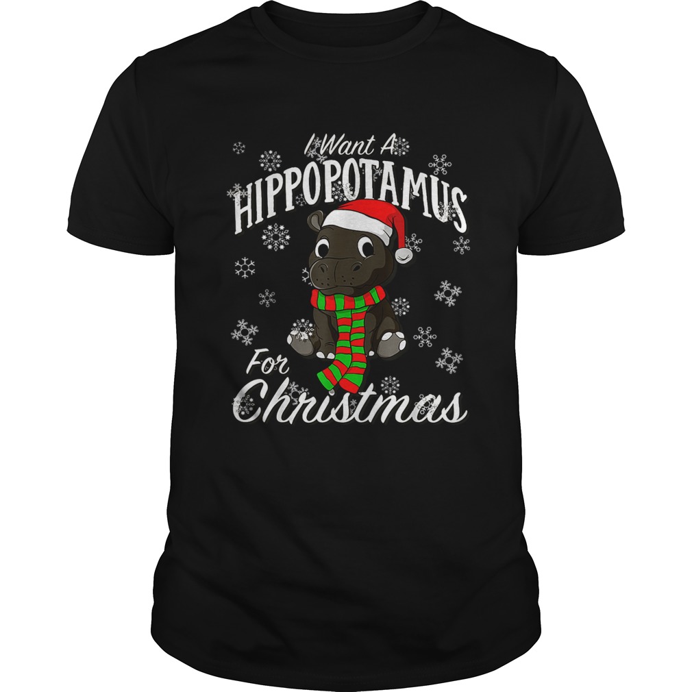 I Want A Hippopotamus For Christmas Shirt Xmas Hippo TShirt