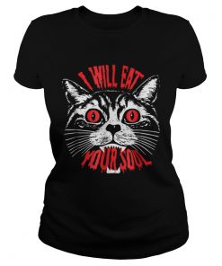 I Will Eat Your Soul Satanic Cat Spooky Halloween  Classic Ladies