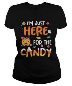 I am Just Here For The Candy Halloween T  Mens TShirt Classic Ladies