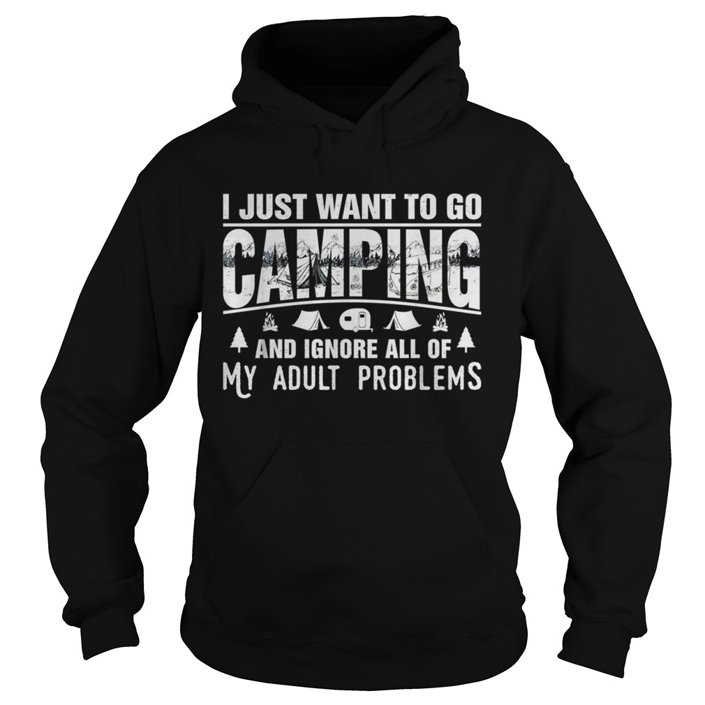 I just want to go camping and ignore all of my adult problems Hoodie