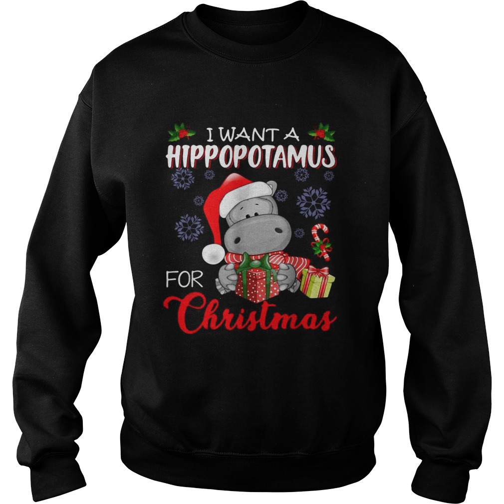 I want a Hippopotamus for Christmas Sweatshirt