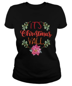 Its Christmas Yall Holiday Wreath Graphic design Classic Ladies