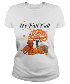 Its Fall Yall Dachshund Halloween Funny Dog Lover TShirt Classic Ladies