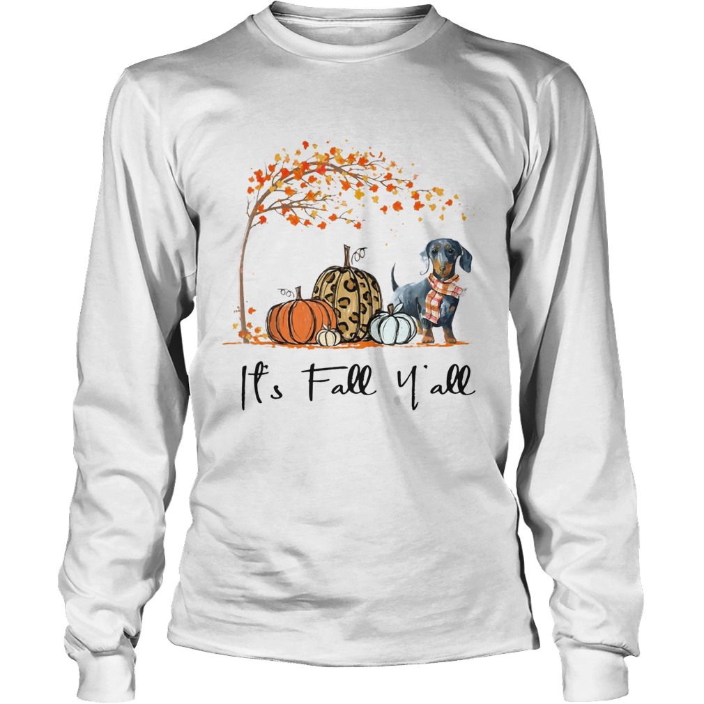 Its Fall Yall Dachshund Ts LongSleeve