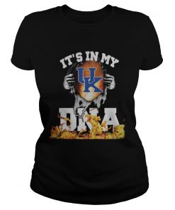 Its In My UK Kentucky Wildcats logo football DNA Fire  Classic Ladies