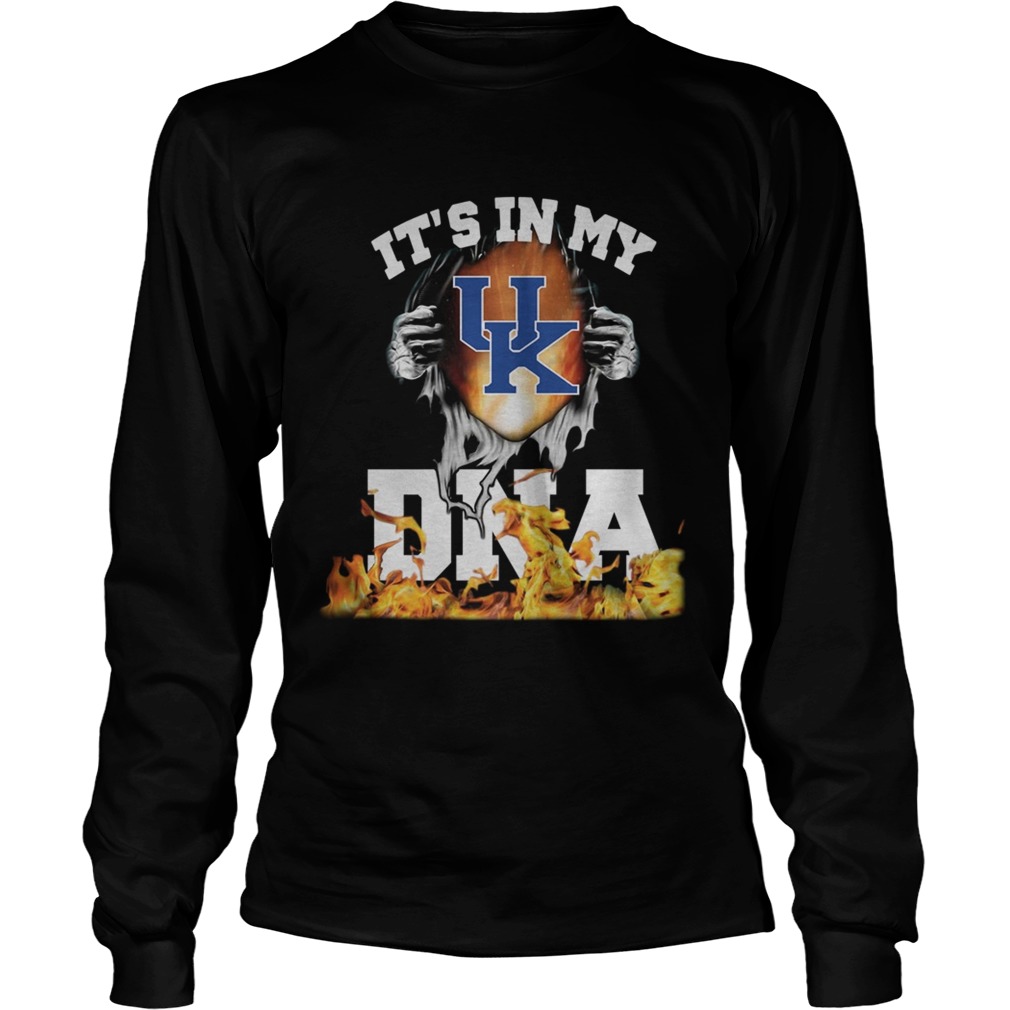 Its In My UK Kentucky Wildcats logo football DNA Fire LongSleeve