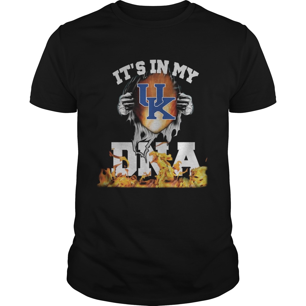 Its In My UK Kentucky Wildcats logo football DNA Fire shirt