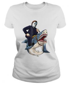 Jason Riding Shark Funny Halloween Graphic Costume  Classic Ladies