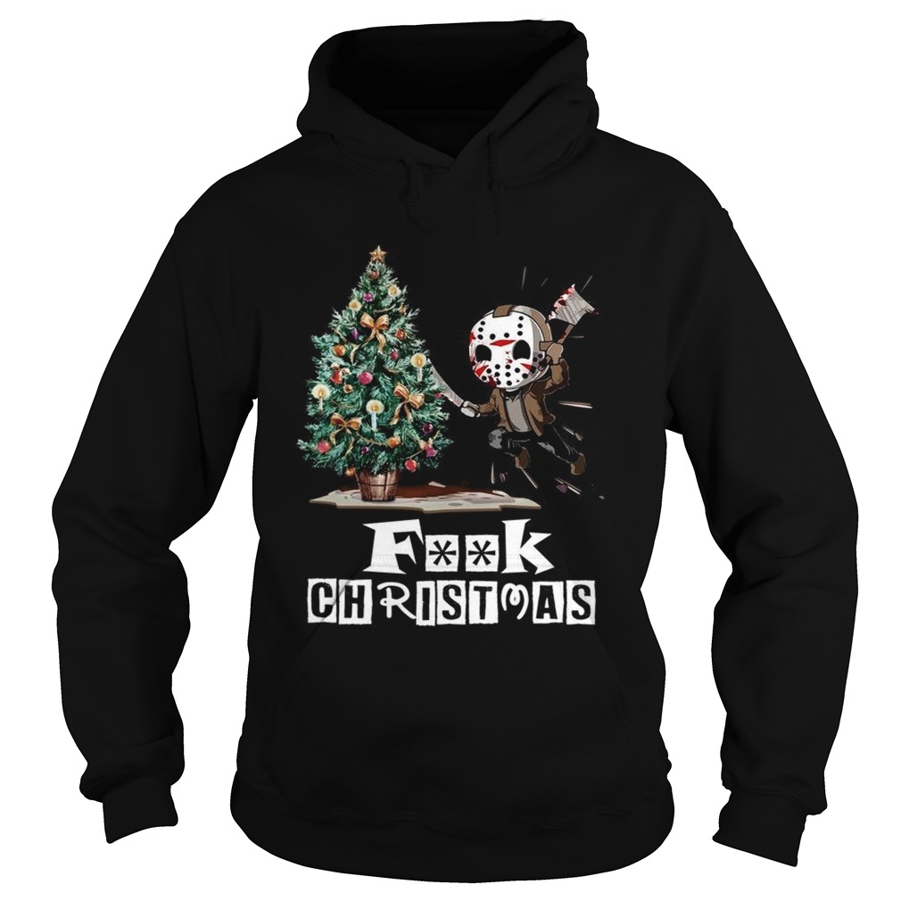 Jason Voorhees fuck ugly Merry Christmas Hoodie