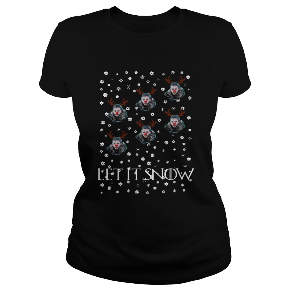 Jon Snow Game Of Thrones Let It Snow Christmas Classic Ladies