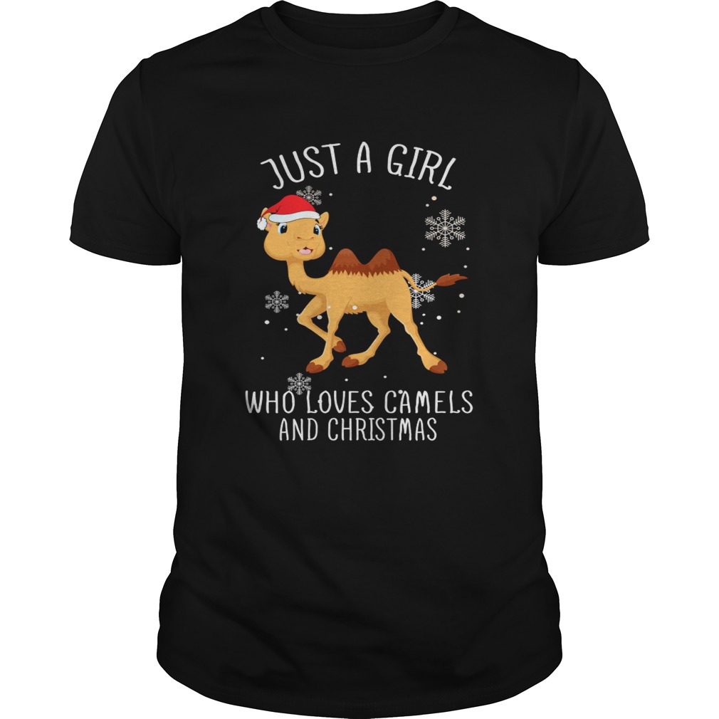 Just A Girl Who Loves Camels And Christmas Shirt