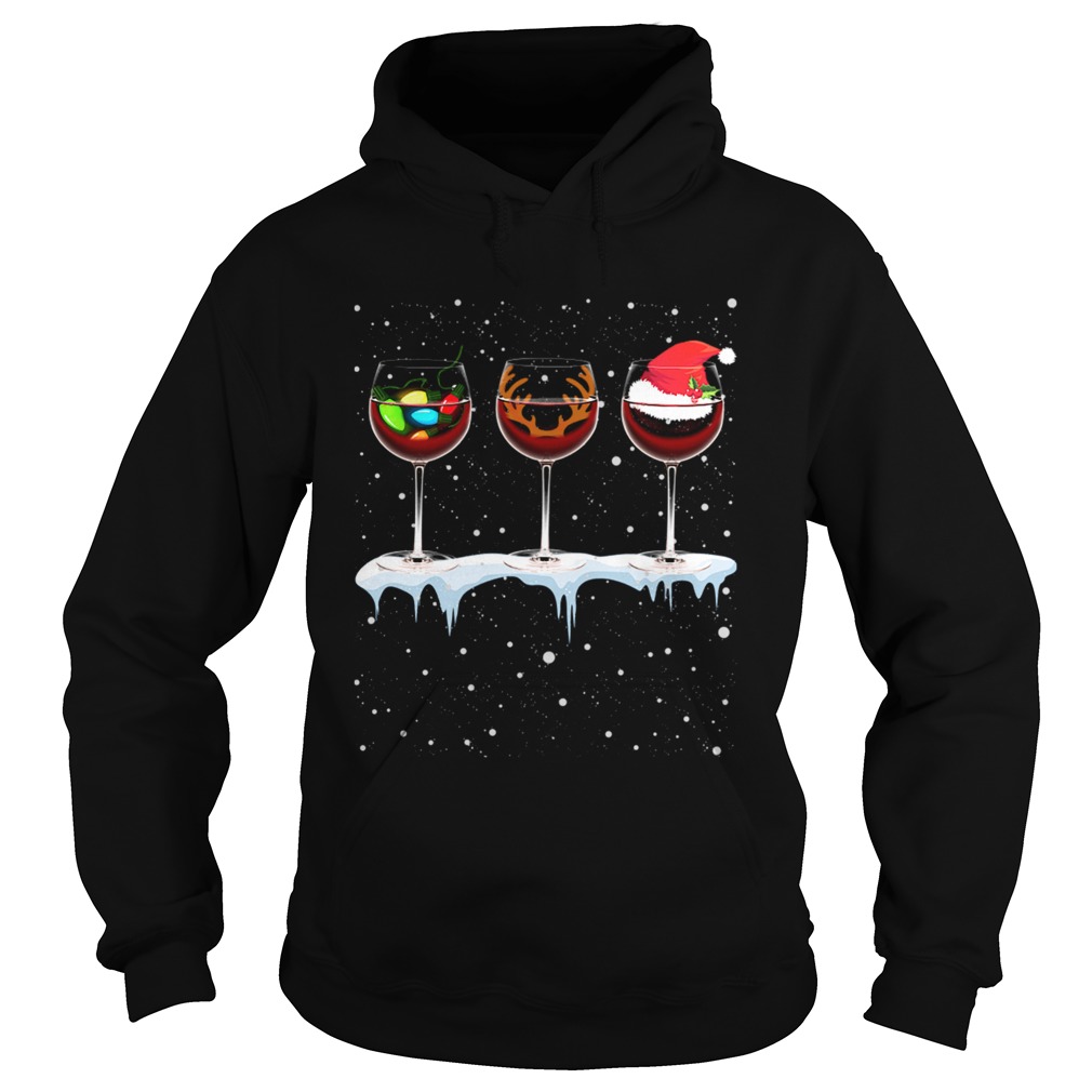 Just A Girl Who Loves Wine and Christmas TShirt Hoodie