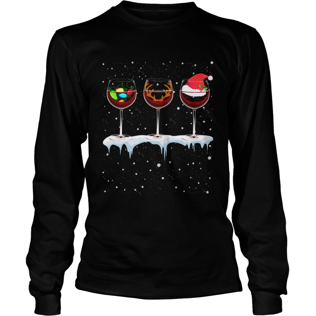 Just A Girl Who Loves Wine and Christmas TShirt LongSleeve