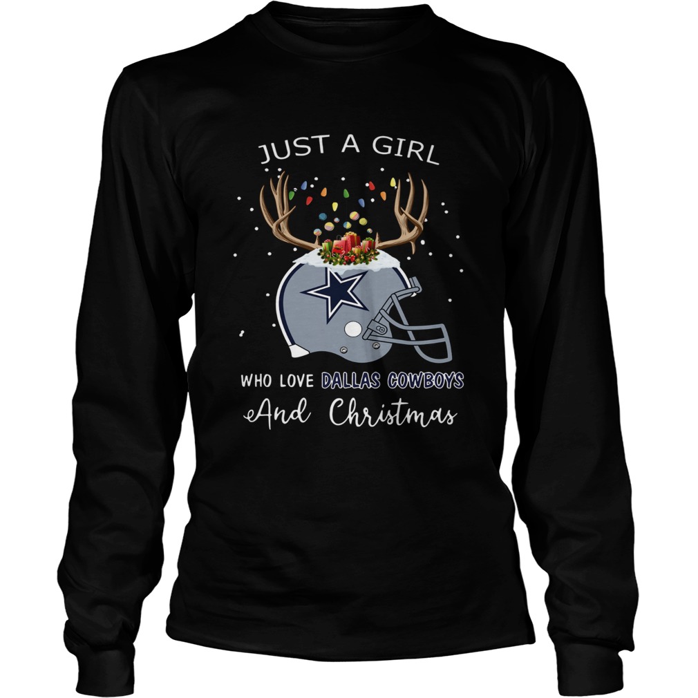 Just a girl who love Dallas Cowboys and Christmas LongSleeve