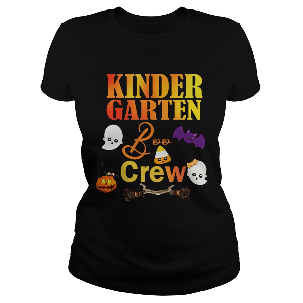 Kindergarten Boo Crew Funny Teacher TShirt Classic Ladies