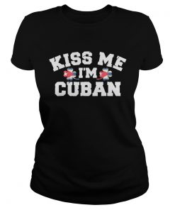 Kiss Me Im Cuban Funny Christmas TShirt Classic Ladies