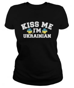 Kiss Me Im Ukrainian Funny Christmas TShirt Classic Ladies