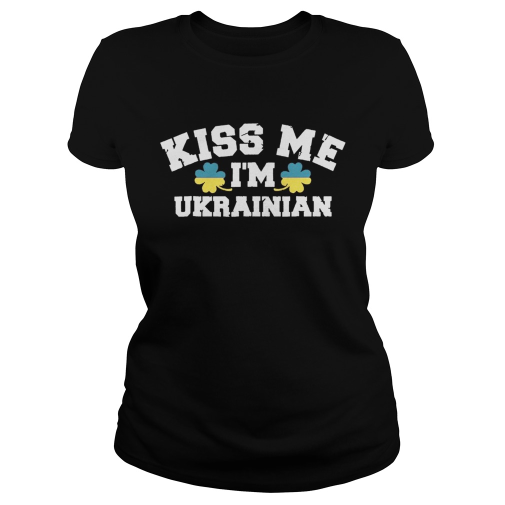 Kiss Me Im Ukrainian Funny Christmas TShirt Classic Ladies