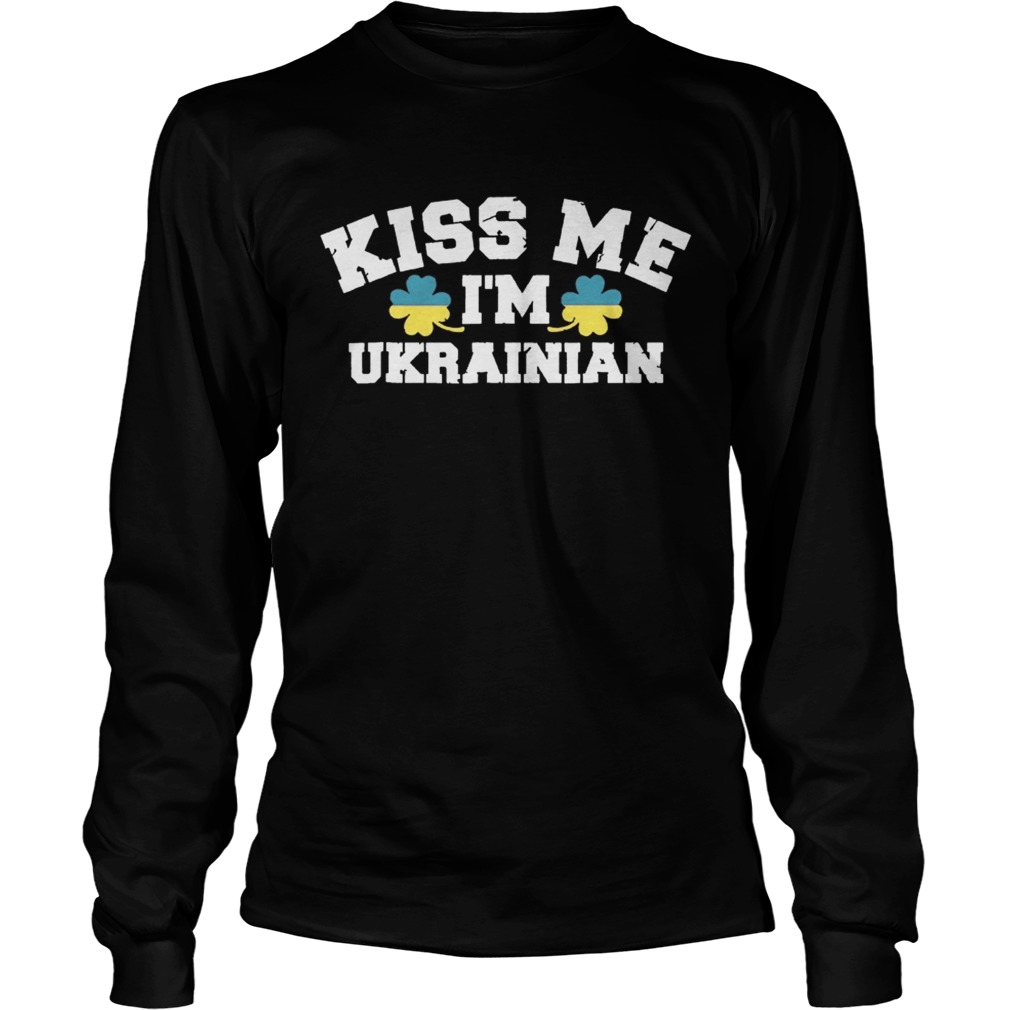 Kiss Me Im Ukrainian Funny Christmas TShirt LongSleeve