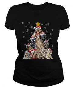 Labrador Christmas Tree T Shirt Classic Ladies