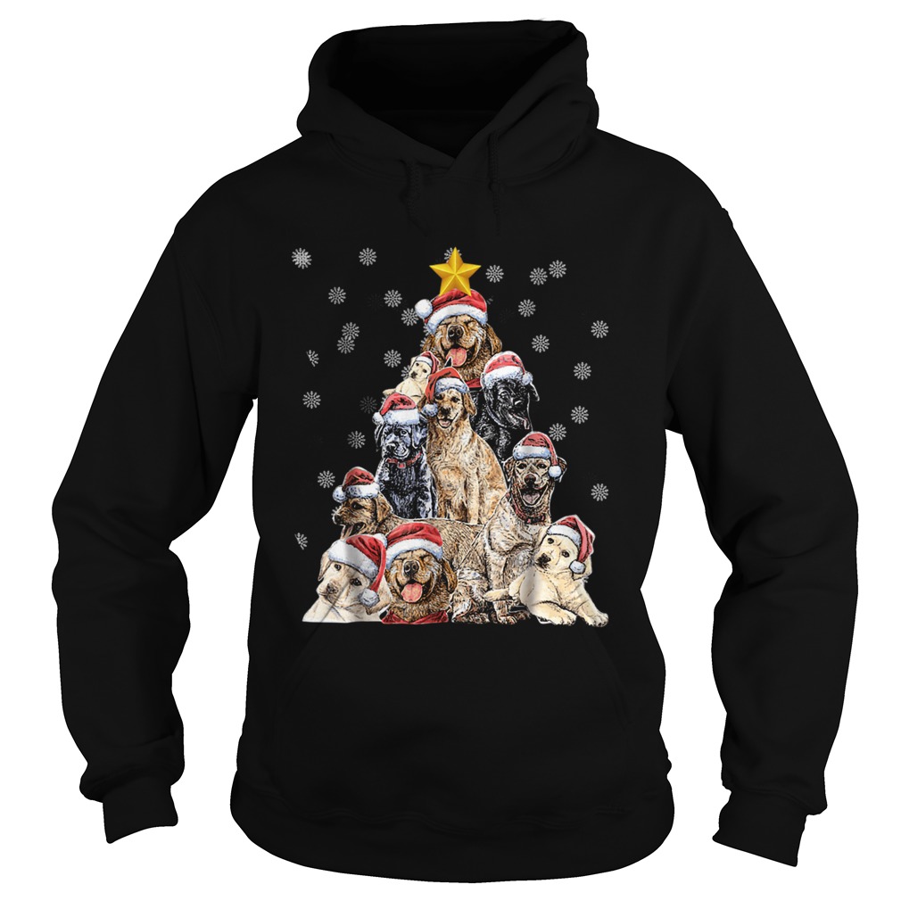 Labrador Christmas Tree T Shirt Hoodie