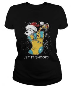 Let it Snoopy sock Christmas  Classic Ladies