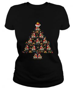 Llamas Christmas Tree Awesome Gift TShirt Classic Ladies