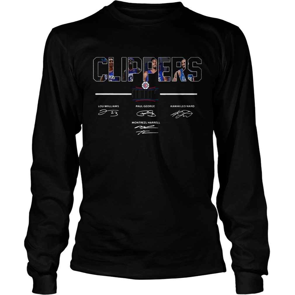 Los Angeles Clippers Lou Williams Paul George Kawhi Leonard signatures LongSleeve