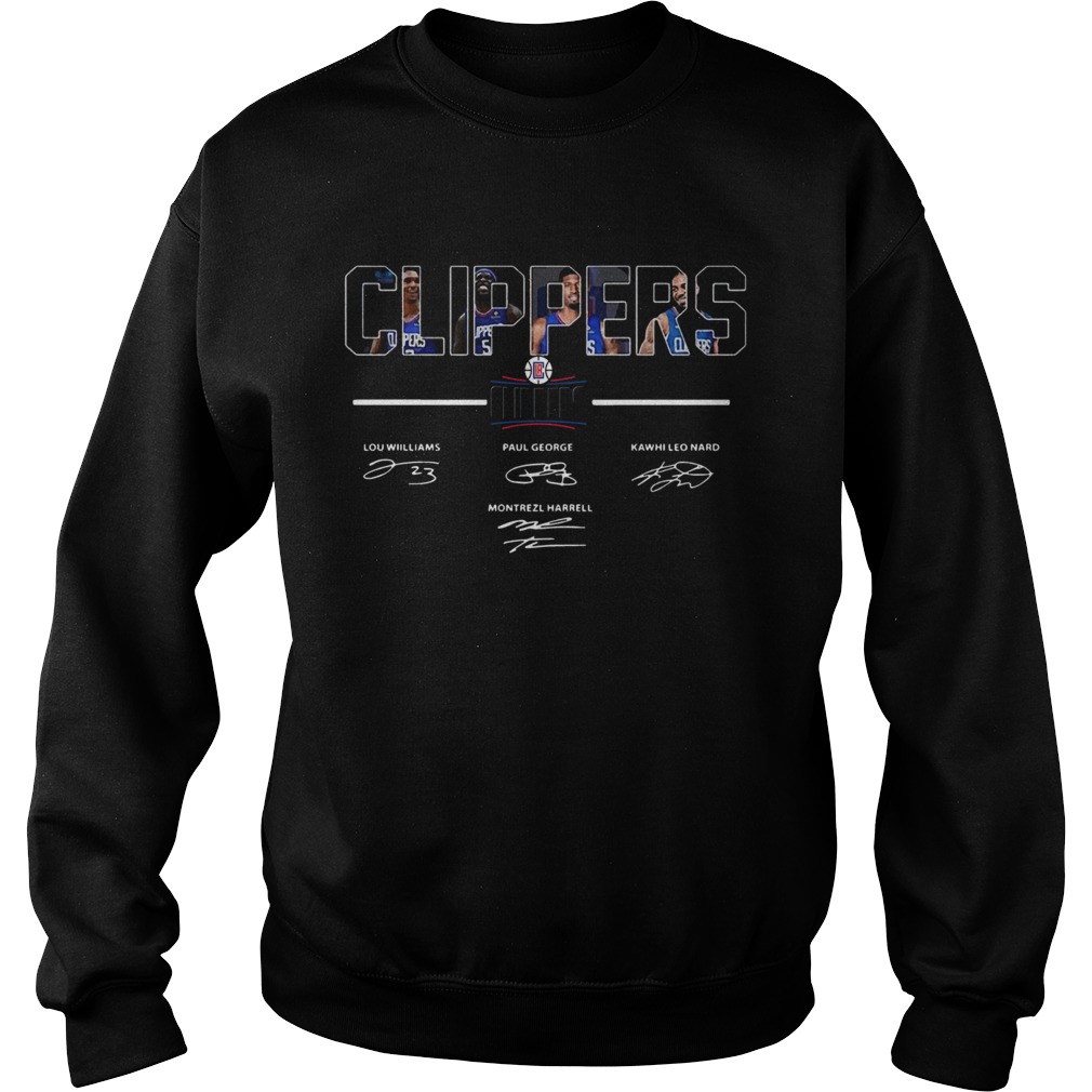 Los Angeles Clippers Lou Williams Paul George Kawhi Leonard signatures Sweatshirt