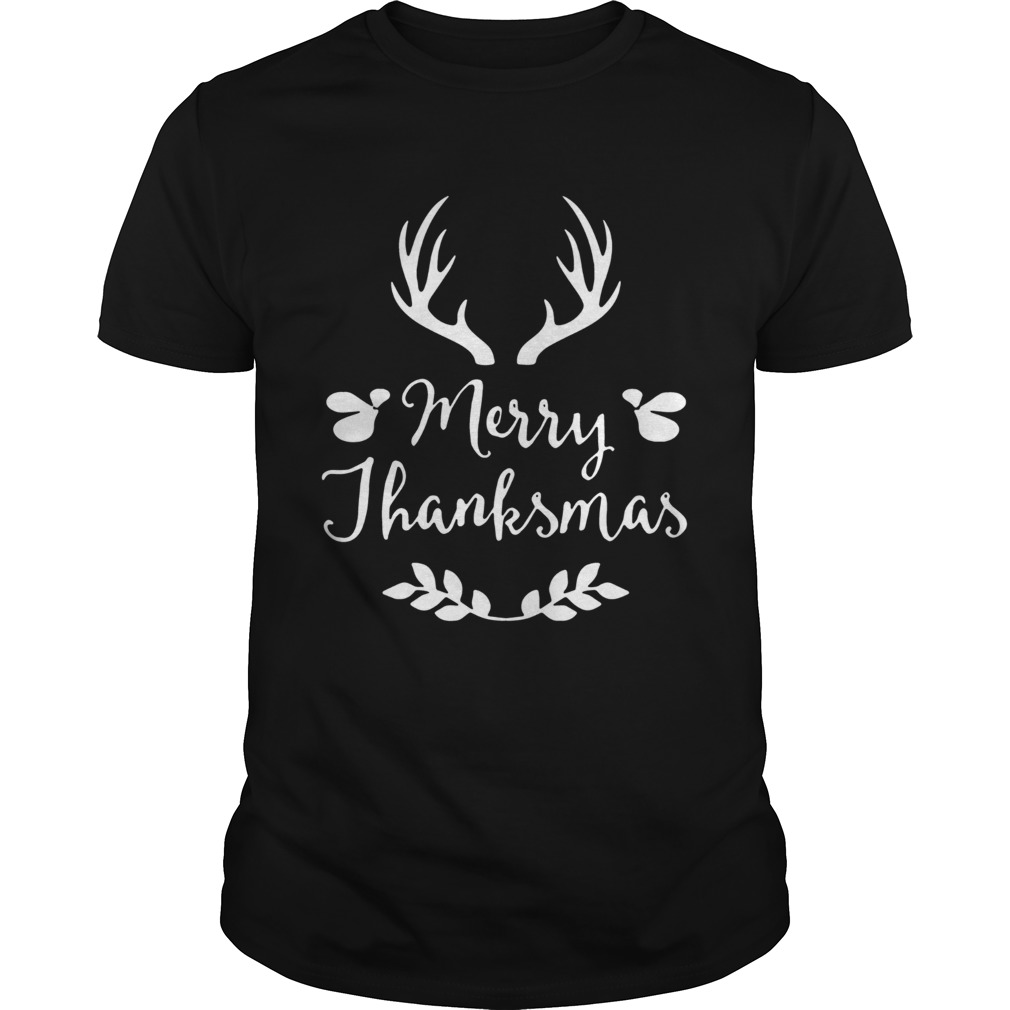 MERRY THANKSMAS FESTIVE THANKSGIVING CHRISTMAS SHIRT