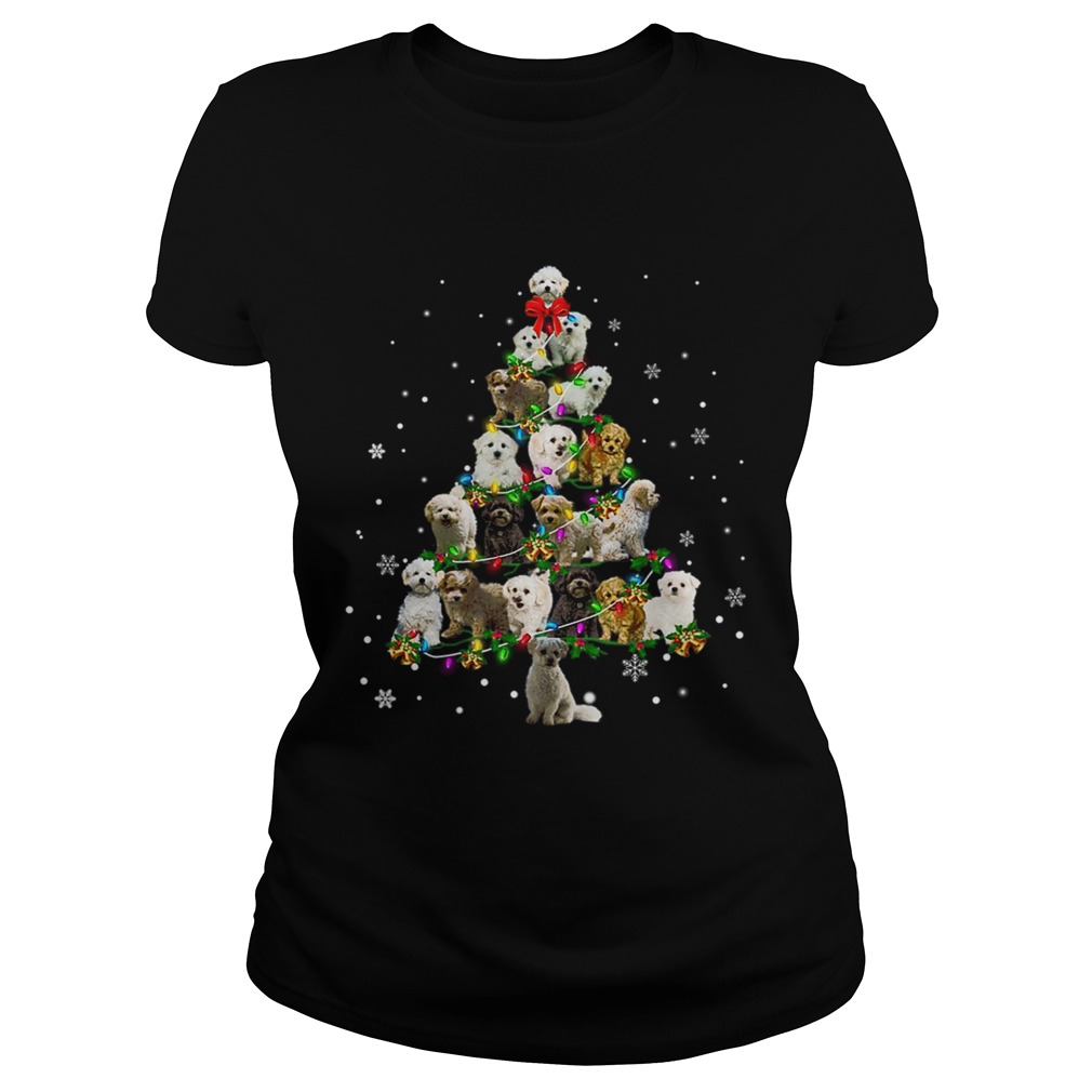 Maltipoo Christmas Tree TShirt Classic Ladies