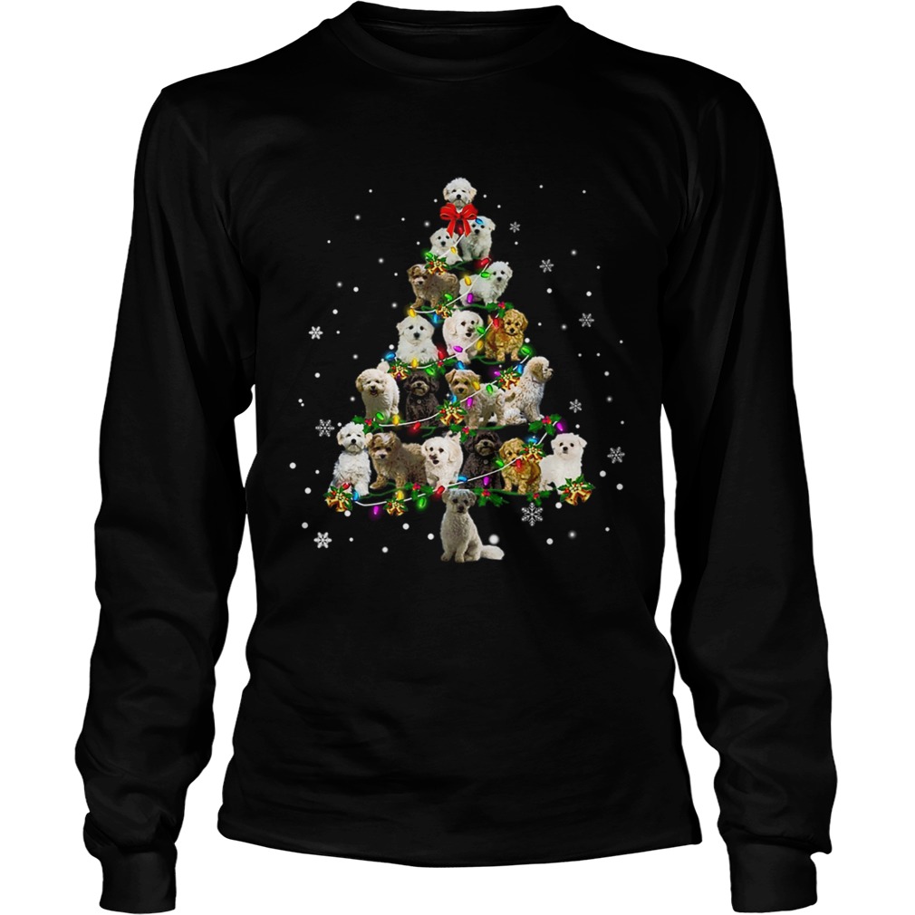 Maltipoo Christmas Tree TShirt LongSleeve