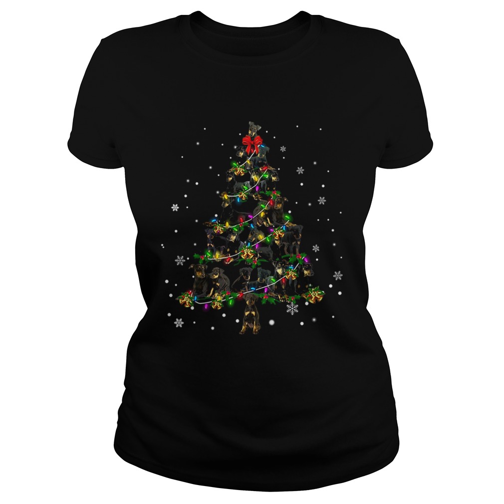 Manchester Terrier Christmas Tree TShirt Classic Ladies