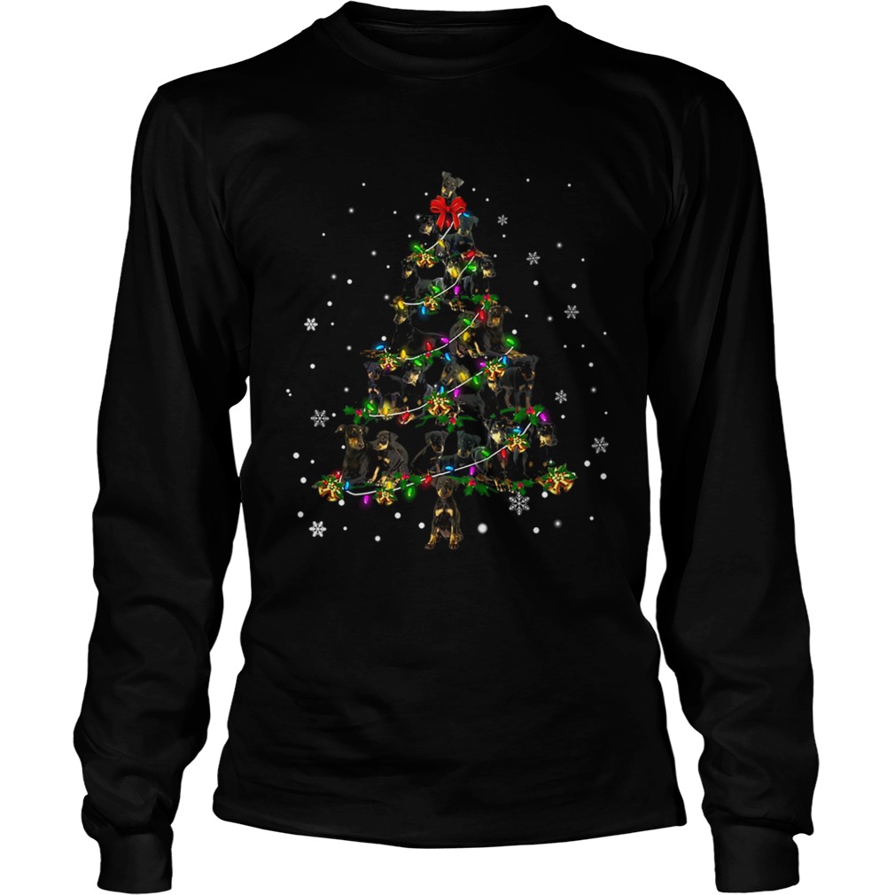 Manchester Terrier Christmas Tree TShirt LongSleeve