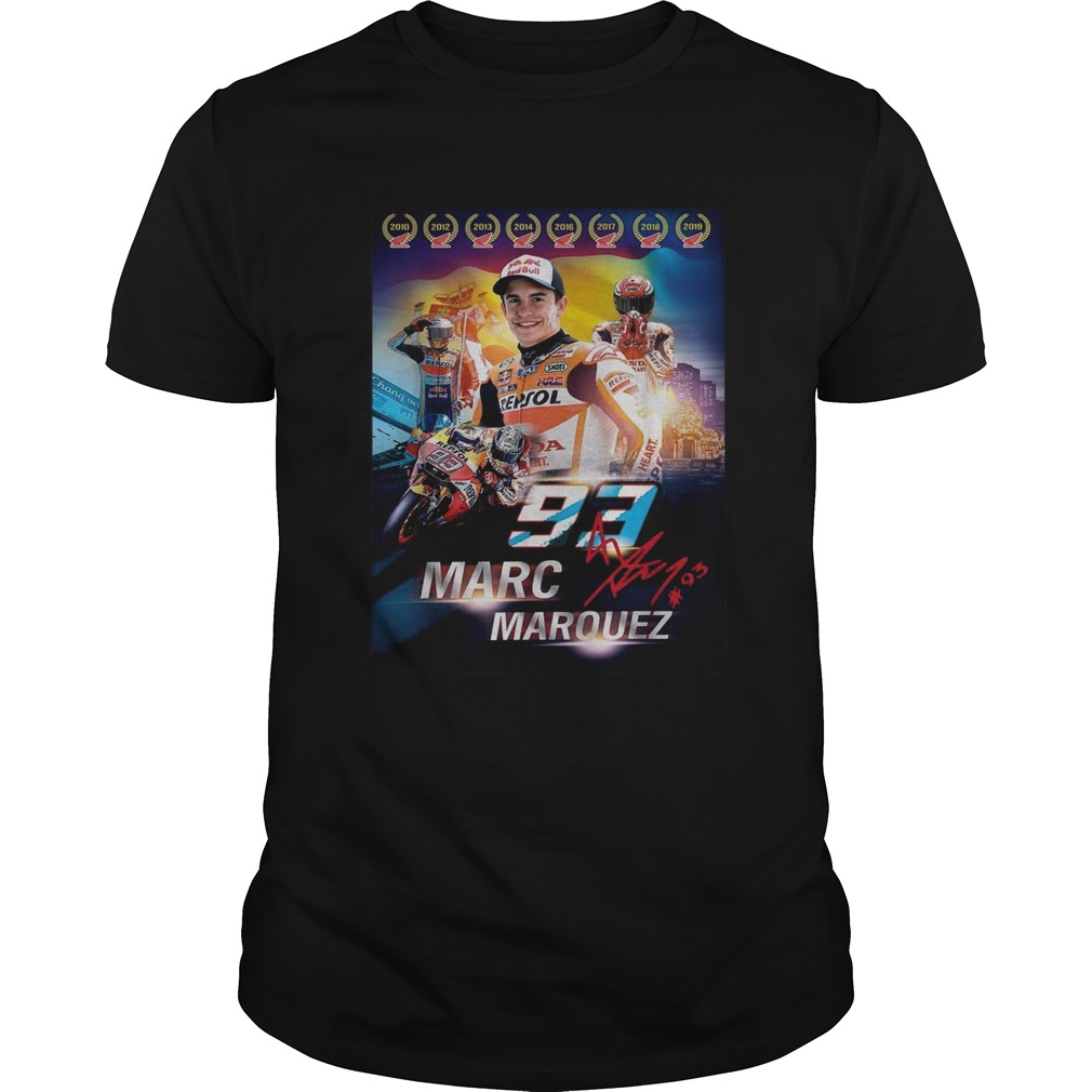 Marc Marquez MM93 world champion signature shirt