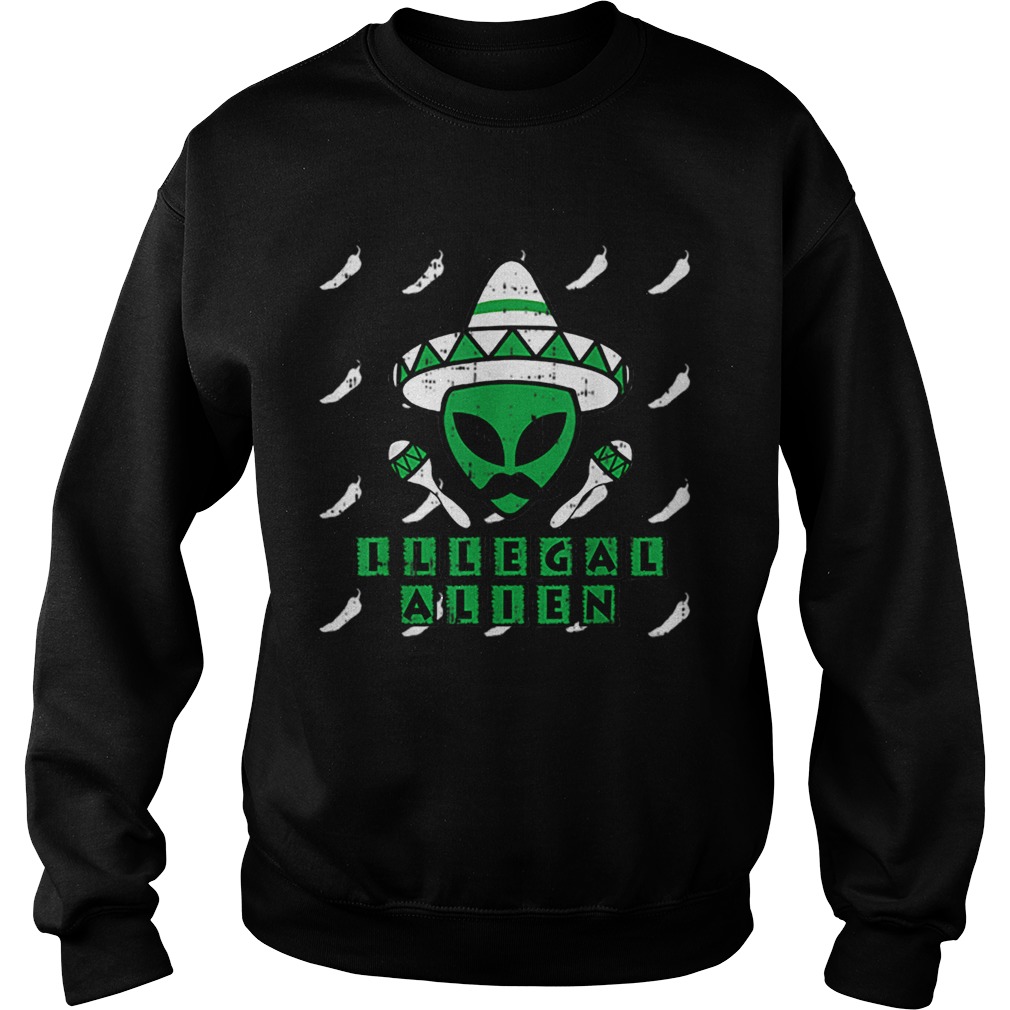 Martian Illegal Alien Mexican Area51 Funny Halloween Gift Sweatshirt