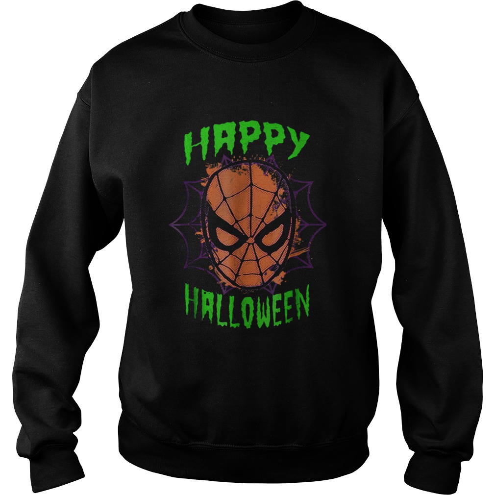 Marvel SpiderMan Mask Happy Halloween Graphic Sweatshirt