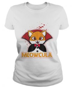 Meowcula Funny Cat Vampire Dracula Halloween Kitty  Classic Ladies