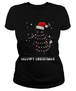 Meowy Christmas Black cat  Classic Ladies