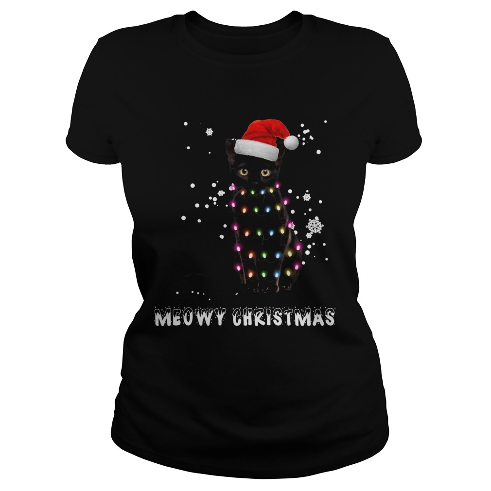 Meowy Christmas Black cat Classic Ladies