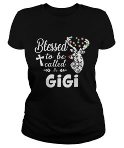 Merry Christmas Blessed To Be Called Gigi TShirt Classic Ladies