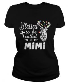 Merry Christmas Blessed To Be Called Mimi TShirt Classic Ladies