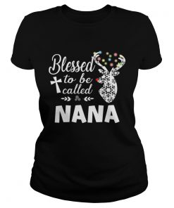 Merry Christmas Blessed To Be Called Nana TShirt Classic Ladies